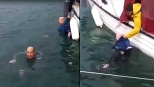 El ele tutuşup denize atlayan çift boğulmaktan son anda kurtarıldı