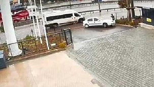 Otomobilin altında kalmaktan kıl payı kurtuldu