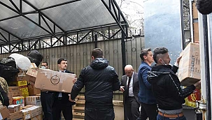 Ukrayna için toplanan yardım malzemeleri yola çıktı