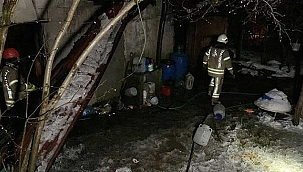 Ahır yangınında 10 büyükbaş hayvan öldü