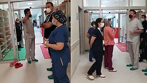 Başhekim ve grevdeki doktorlar arasında acil hasta tartışması