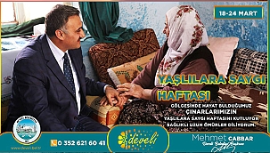 Başkan Cabbar'dan,'Yaşlılara Saygı Haftasını' Mesajı 