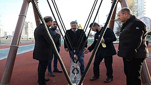 Başkan Palancıoğlu Parklardaki Oyun Gruplarını İnceledi