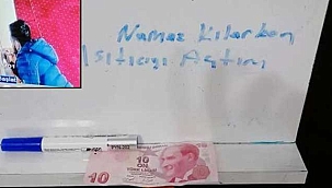 Camide çalıştırdığı elektrikli ısıtıcı için not yazıp para bıraktı