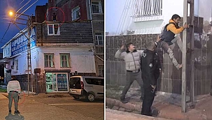 Çatıda mahsur kalan hırsızlık şüphelisine...