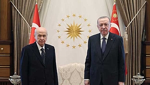 Cumhurbaşkanı Erdoğan, Devlet Bahçeli ile Beştepe'de bir araya geldi