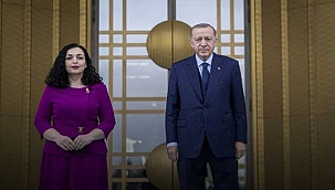 Cumhurbaşkanı Erdoğan, Kosova Cumhurbaşkanı Osmani'yi resmî törenle karşıladı