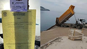 Denize hafriyat döken firmaya ceza!