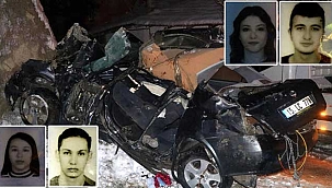 Son Dakika: Kazada otomobil, bordürlere ve istinat duvarına çarptı