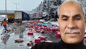 Feci kazada TIR, öndeki TIR'a arkadan çarptı