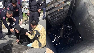 Flaş Haber... Girdikleri drenaj kanalında yönlerini kaybedip mahsur kaldılar