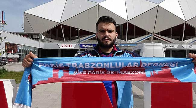 Fransız yargıçtan özel izin alan gurbetçi Trabzonspor'lu taraftar...