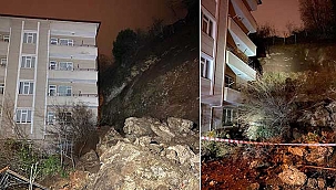 Heyelan nedeniyle 5 katlı bina tahliye edildi