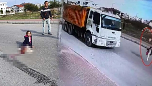 Köpekten kaçtığı sırada kamyonun altında kalan Mahra'nın...