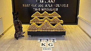 Narkotik köpeği 'Ayzek' depoya gizlenmiş 132 kilo eroini yakaladı