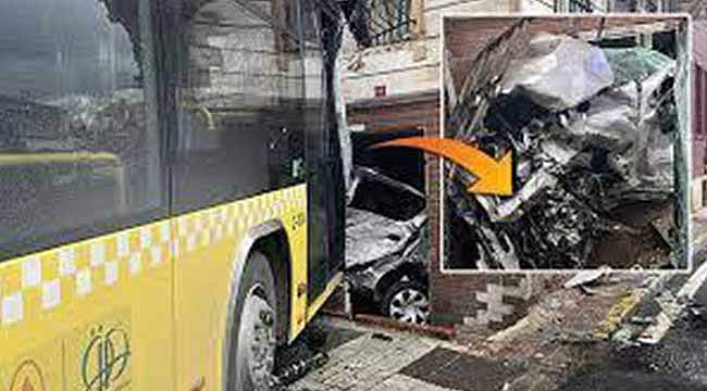 Otobüs 4 otomobile çarptı