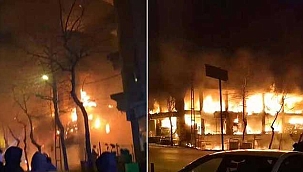 Spot eşya dükkanında korkutan yangın