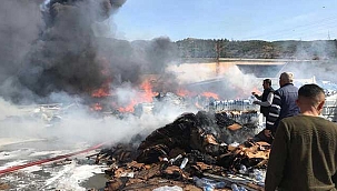 Su şişeleme fabrikasında yangın!