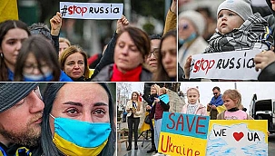 Türkiye'deki Ukraynalılardan savaş protestosu