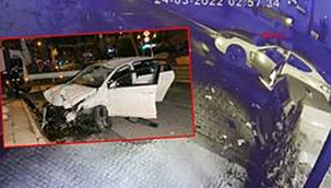 Yarış yaptığı iddia edilen otomobilden feci kaza!