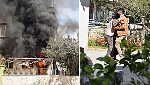 Yeni evli çiftin giriş kattaki dairesi alev alev yandı