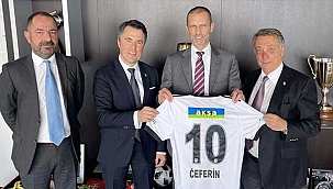 Ahmet Nur Çebi UEFA Başkanı Ceferin'i ziyaret etti