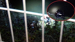 Dereye uçan otomobilde can pazarı!