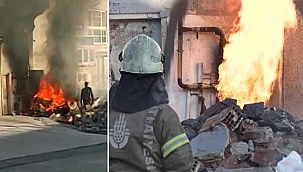 Doğal gaz borusunda patlama...