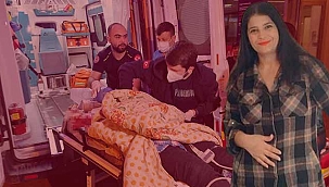 Elif, kucağındaki Ali bebeği korumaya çalışmış
