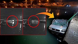 Feci Kaza! Hafif ticari araç deniz uçtu