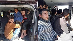 Polis tarafından durdurulan iki araçta 15 kaçak göçmen yakalandı