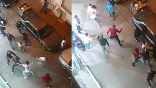 Sokak ortasında 30 kişinin kız kavgası!