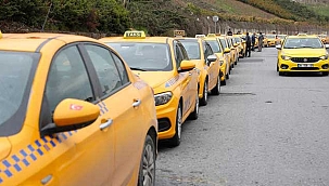 Taksicilerden taksimetre kuyruğu!