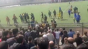 Taraftar sahaya girdi, ortalık savaş alanına döndü