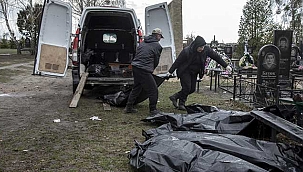 Ukrayna'nın Buça bölgesinde toplu mezalar açıldı.Siviller...