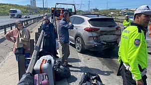 6 araçlı zincirleme kaza: 9 yaralı! Otoyol trafiğe kapandı!