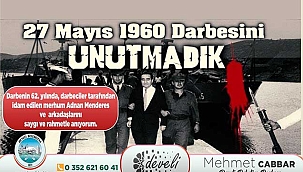 Başkan Cabbar'dan 27 mayıs 1960 Darbesi Mesajı