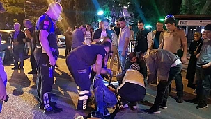 Engelli aracıyla yolun karşısına geçmeye çalışırken...