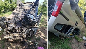 Feci Kaza! Hafif ticari araç devrildi: 2'si bebek 3 ölü, 3 yaralı