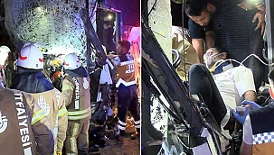 Feci Kaza! Park halindeki TIR'a otobüs arkdadan çarptı!