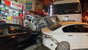 Freni boşalan kamyon 9 aracı biçti!