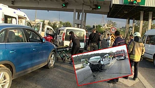 Kararsız sürücü gişelerin beton bariyerlerine daldı: 2 yaralı