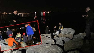 Kayalıklara sıkışan genç 3,5 saat kurtarılmayı bekledi