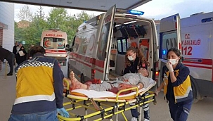 Kaza sonrası kendisine tepki gösterenlere palayla saldırdı