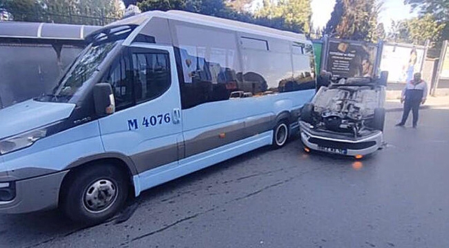 Otomobil takla attı