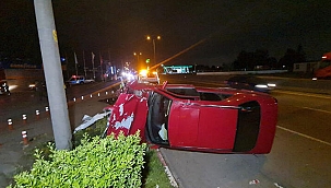 Polisten kaçan sürücü yaralandı.