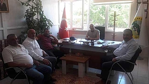 Başkan Güneş'ten Sarıoğlan Süt Birliği Başkanı Lütfü Ünsal'a Ziyaret