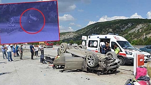 Bulgar ailenin otomobili takla attı! 