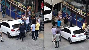 Esnafın park yeri kavgası! Sokak savaş alanına döndü