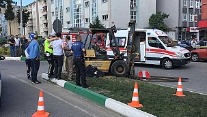 Feci kazada forkliftin ezdiği anne...